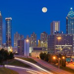 Atlanta Georgia Skyline and The Dillon Condominiums in Buckhead Atlanta