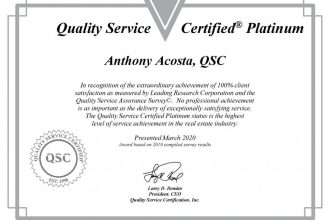 Anthony Acosta Receives Platinum Service Recognition 2020