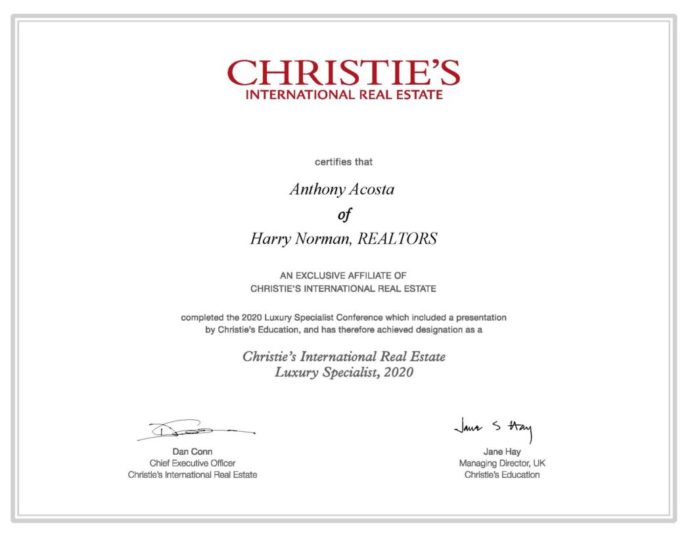 Anthony Acosta - Christie's International Real Estate
